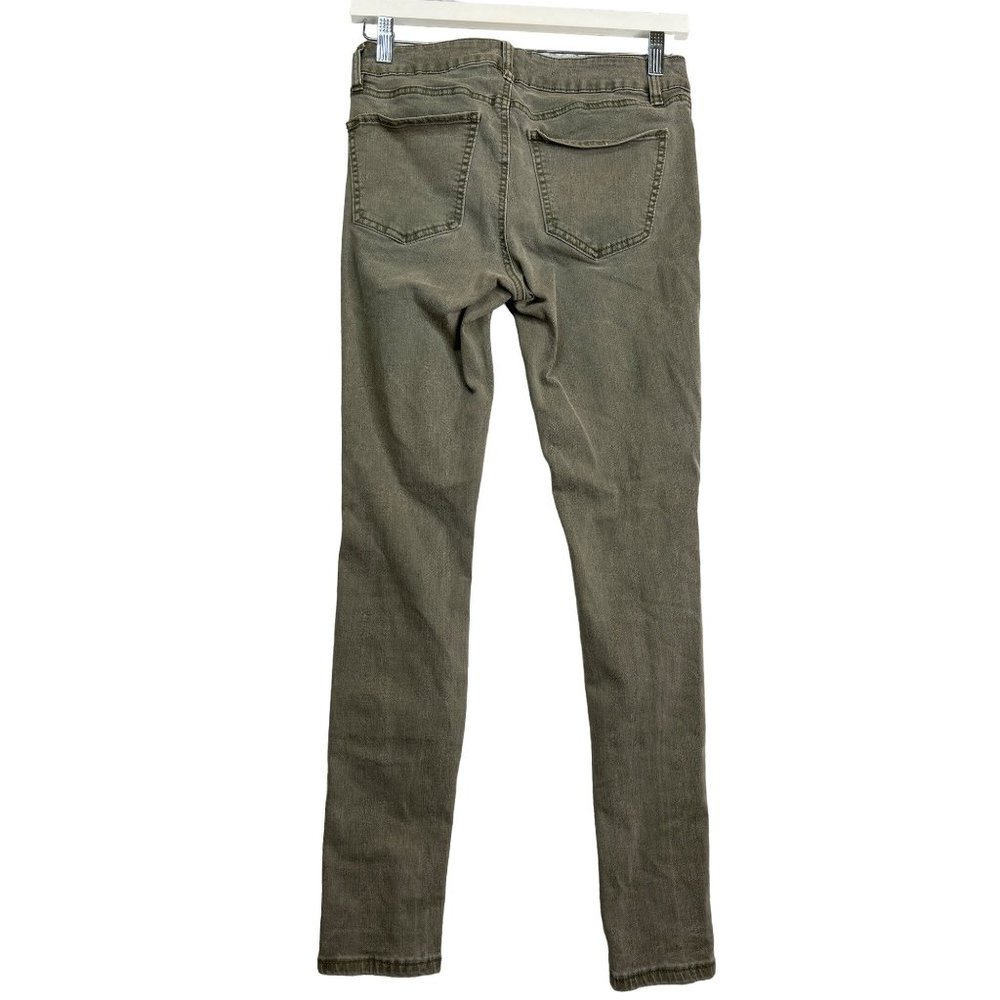 Refuse Tan Distressed Low Rise Jeans Size 4 Womens - Picture 5 of 14
